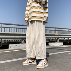 夏季裤子高街ins潮牌日系阔腿裤男女oversize宽松直筒裤K297-p35，男装休闲裤，星座1008-2