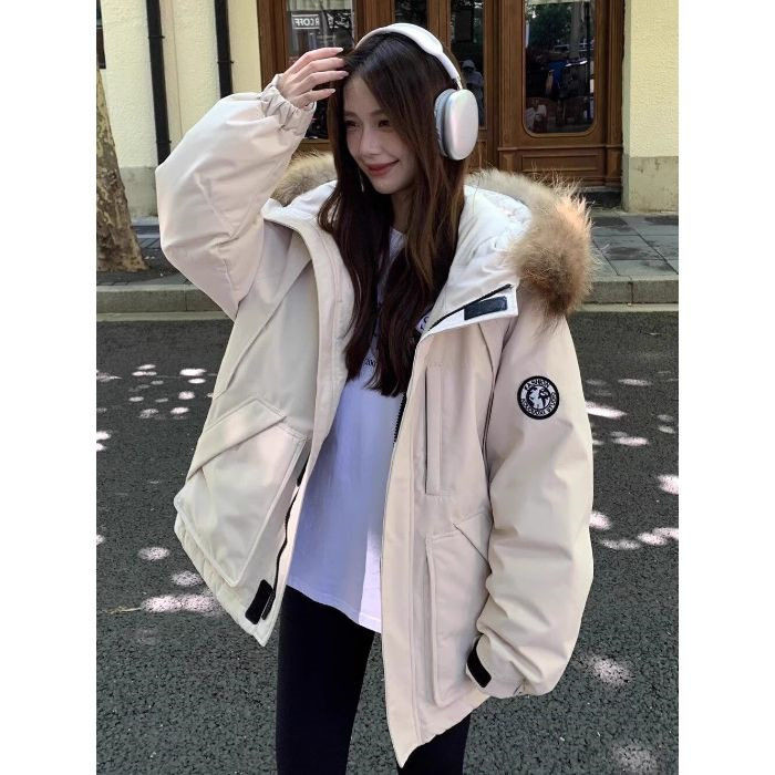 【升级款】派克服工装羽绒棉服oversize面包服外套Y902-P110网图图片
