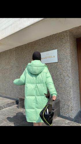 0907长款羽绒服90绒SML，女装羽绒服，尚映