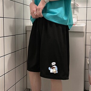 MK37239-P15 冰丝短裤男士大码宽松休闲五分裤男运动中裤图片