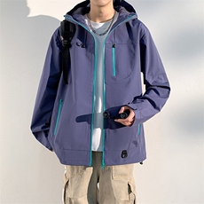 新款男女高品质户外登山服青少年学生冲锋衣夹克外套JK6633-P79，男装夹克，电商B306