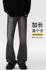 加长版裤子男高个子美式高街188cm110牛仔裤KZ010P58加绒68控78，男装牛仔裤，电商B312