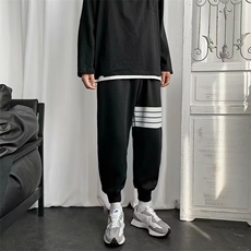 卫裤男夏季韩版潮流条纹拼接束脚休闲裤P20，男装休闲裤，星座1116-2