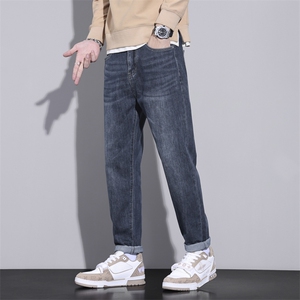 阔腿牛仔裤男春秋2025新款潮流美式复古百搭宽松休闲裤722#-P55图片
