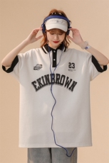 1中性风polo衫男潮大码翻领短袖女模情侣短袖T恤DP7741P45控59，男装T恤，星座226-2