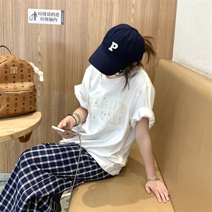 万针全刺绣工艺抖音得物高品质260克重磅纯棉双纱美式高街短袖T恤图片