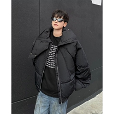 秋冬高街加厚立领防水压褶重磅cleanfit盔甲棉服棉衣MD265，男装棉衣，星座1116A-1（原606A）