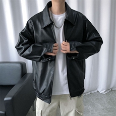 现货主推高质量皮衣外套男宽松皮夹克机车服A026P95加绒P105，男装皮衣，电商A351