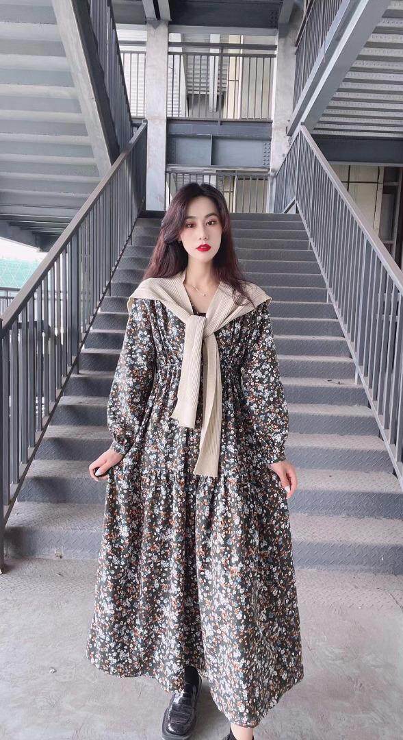 秋季连衣裙，女装连衣裙，川哲