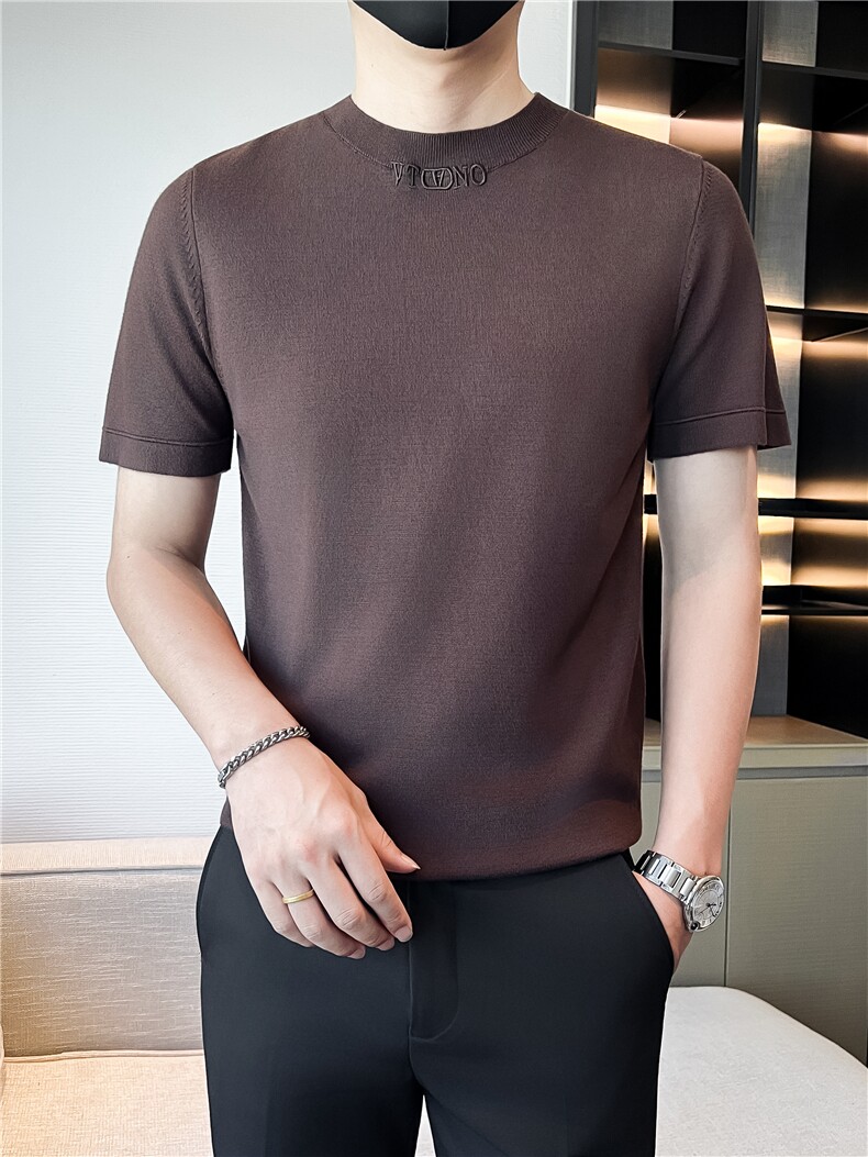 店主风男士圆领套头针织衫男新款修身刺绣毛衣301A-1/M11/P55控75,男装针织衫/毛衣,星座301A-1