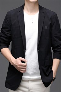 BWH6185钱塘2020-2秋季新款中年男士休闲简约百搭西服外套P197图片