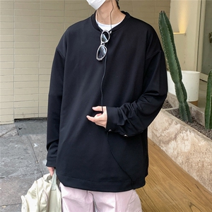 2026春装肌理感男士长袖T恤潮流男袖子纽扣设计 W56681/特P35 黑9图片