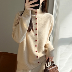 女装2026秋冬新款慵懒风毛衣针织开衫，女装针织衫/毛衣，大美人包芯纱店