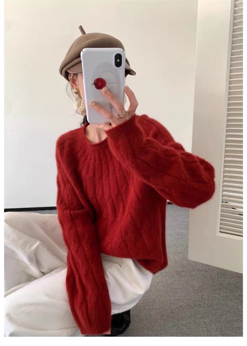 2025年秋季时尚百搭通勤简约休闲套衫，女装针织衫/毛衣，琳尚羊绒