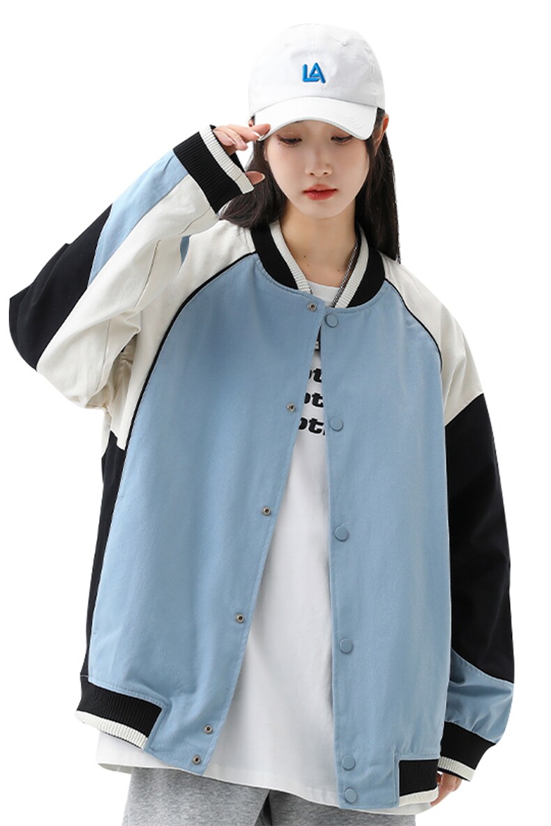 秋季宽松潮流休闲拼色棒球服情侣外套夹克A305-EY3671-P75,男装夹克,电商B306