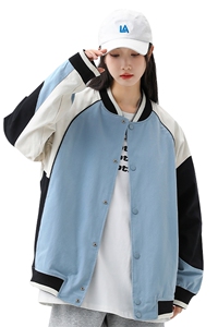 秋季宽松潮流休闲拼色棒球服情侣外套夹克A305-EY3671-P75图片