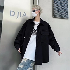 男士衬衫夹克春季质青少年初秋工装开衫外套休闲薄款秋装CK645，男装衬衫，星座1116A-1（原606A）