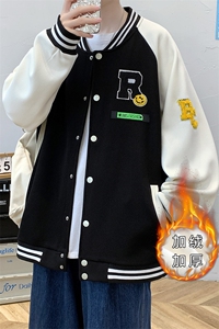 2023秋装新品青少年夹克运动棒球服加绒加厚时尚外套男 2113-P65图片