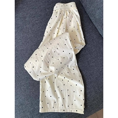 AK2368-P40波点阔腿裤女夏季2026新款休闲肌理感慵懒冰丝山本裤，女装休闲裤，星座617A-2