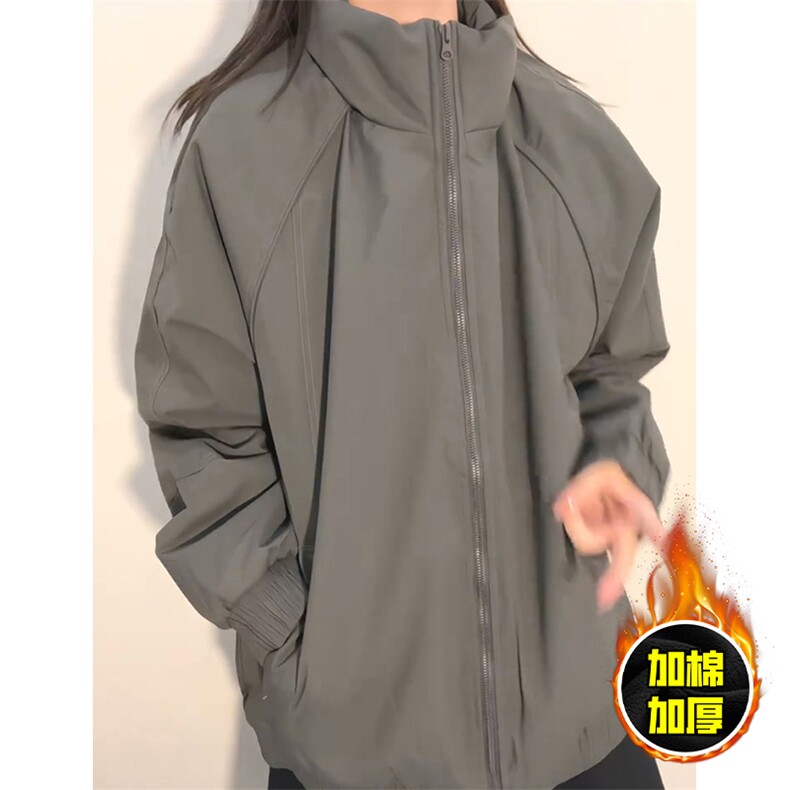 现货美式高街休闲棉衣夹克三防立领纯色户外工装加厚棉服外套,男装夹克,电商A486