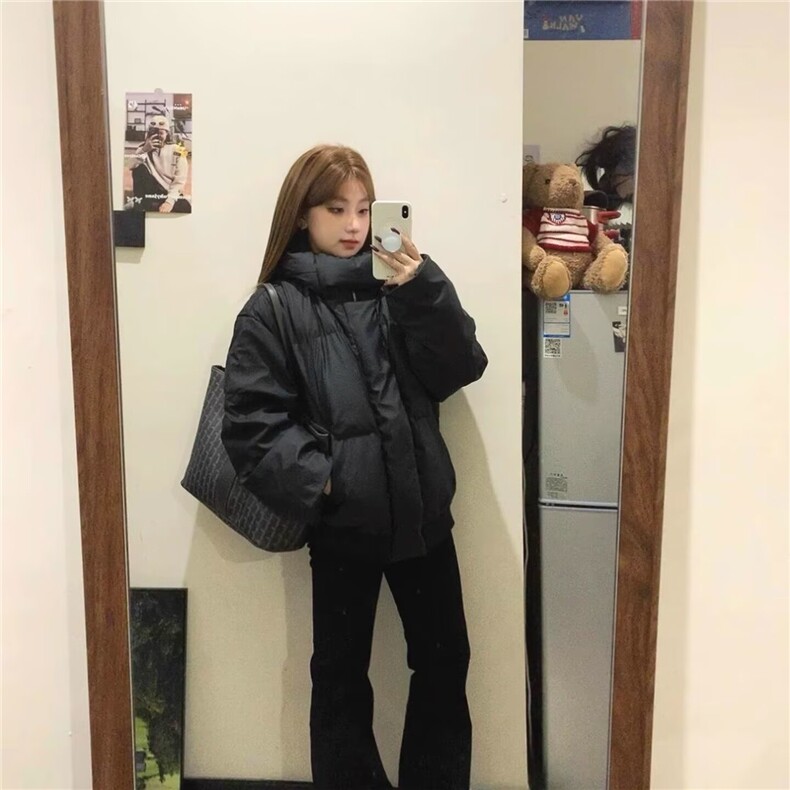M801-P103冬季新款加厚棉服男女美式复古cleanfit高级短款,男装棉衣,电商B323A