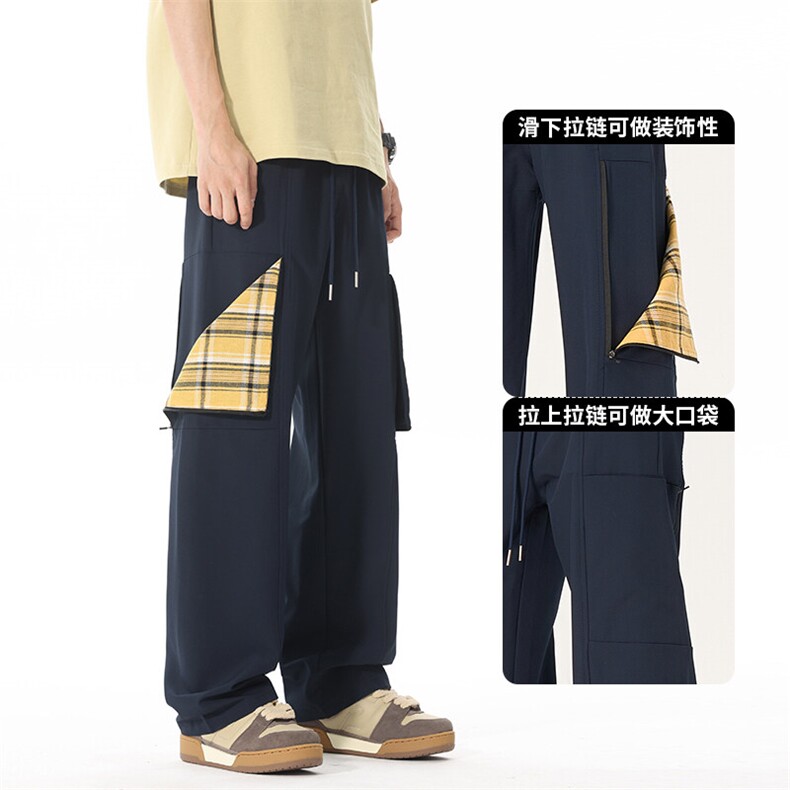 多口袋工装直筒休闲裤子男2025春秋季新款宽松运动,男装工装外套,星座1206（原A206）