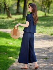 通勤风休闲风时尚两件套装阔腿套装2026春夏季宽松时尚气质洋气，女装套装/套裙，水衣源