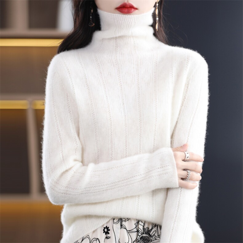一线成衣衫女堆堆领韩版毛衣百搭针织羊毛衫内搭打底衫图片