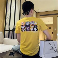 T男士短袖t恤潮牌ins夏季修身工装原宿风半袖潮流，男装T恤，星座102A（原电商D309-1）