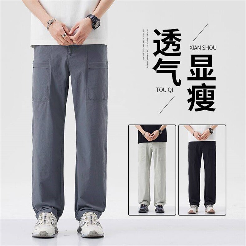 工装裤男士夏季宽松直筒休闲裤美式多口袋裤子YK959-P50主推 外贸图片
