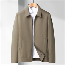 外套夹克2023春季新款男士翻领宽松衣服时尚休闲百搭上衣中年男装，男装夹克，电商B212（原钱塘6029）