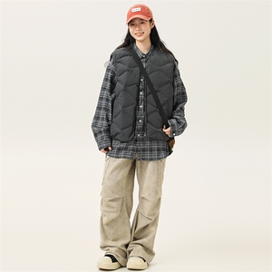 2025冬季新款男日系潮牌白鸭绒羽绒服加厚马甲棉衣YR58-F178图片