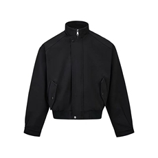 立领哈灵顿夹克男2025春季美式复古通勤百搭boxy短宽外套，男装夹克，星座506A