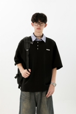 特P50无差价新款时尚夏季假两件潮流POLO衫-POLO02无影墙1，男装Polo衫，电商A003