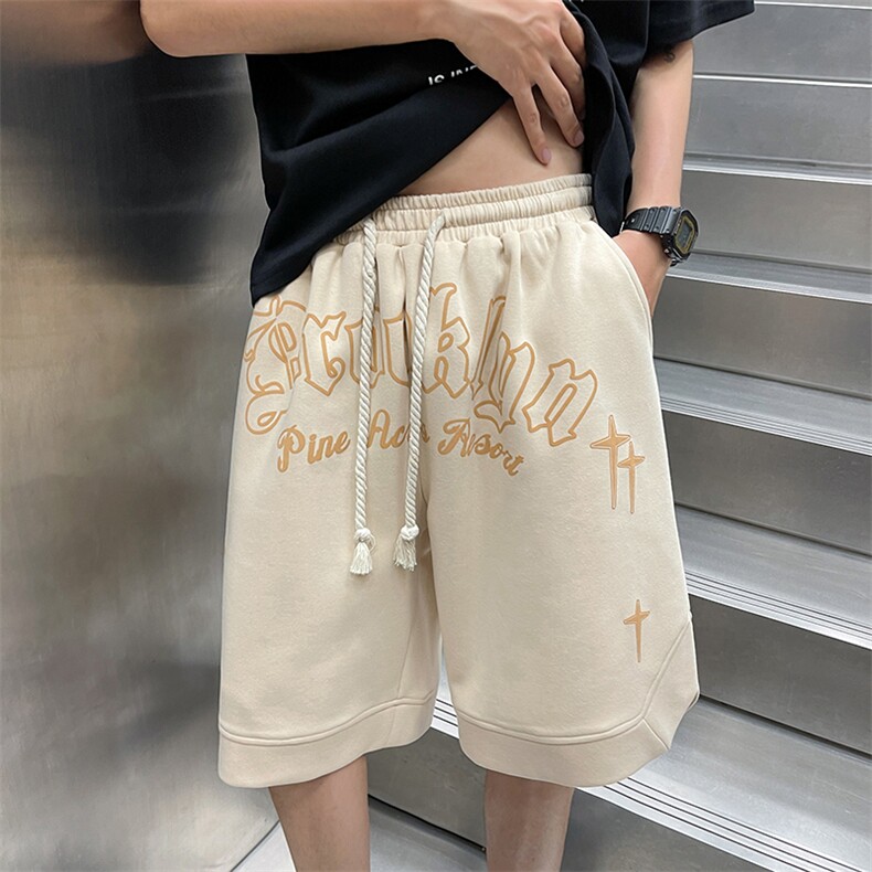 抖音品质260克重磅发泡纯棉短裤XDK235-P45-控68,男装牛仔裤,电商B370