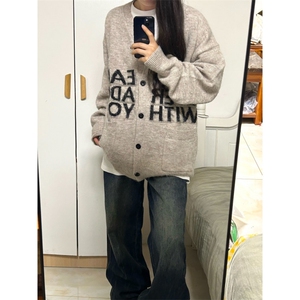 【有货】MY452HH-特P58 秋冬高级感慵懒风开衫毛衣男美式针织外套图片