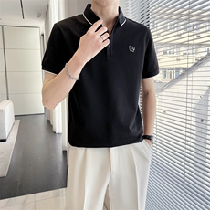 2023轻熟店主风夏季简约休闲刺绣POLO衫男翻领短袖T恤T2312-P45，男装Polo衫，电商A413