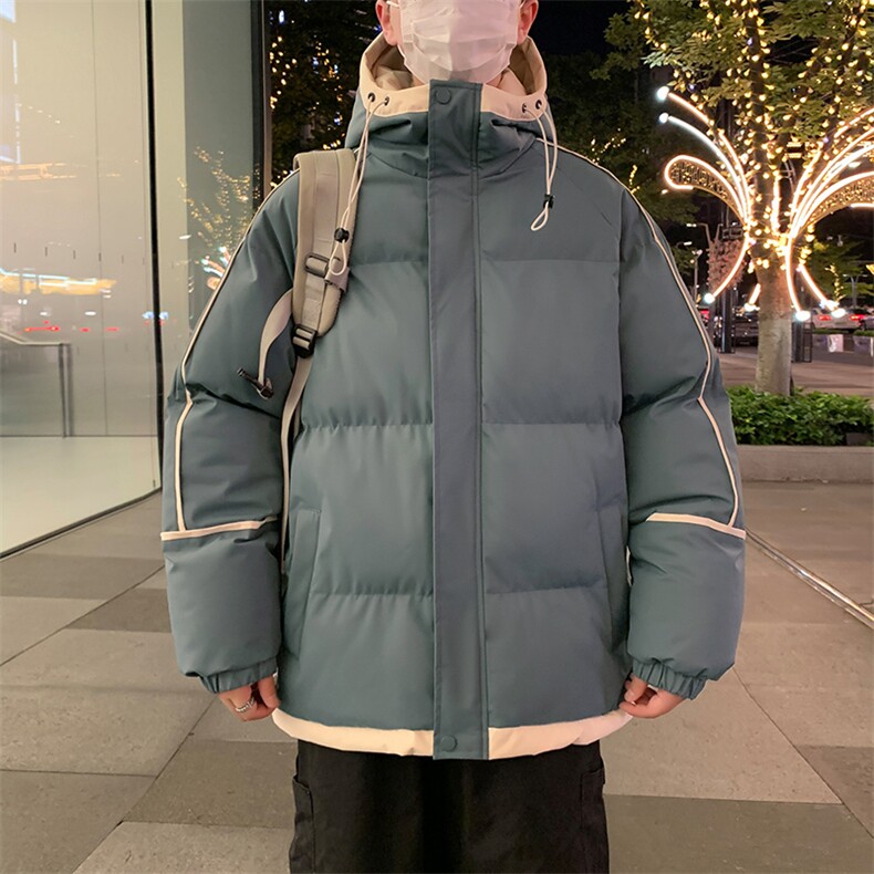 夜景中性风情侣款棉衣2026冬季宽松加厚外套男A436-3096-P80,男装棉衣,电商A436
