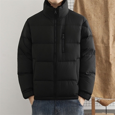 极简风立领休闲羽绒服男士高端90白鸭绒保暖上衣冬季御寒外套，男装羽绒服，星座914
