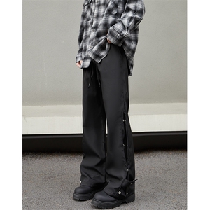 K814-特P35 男女户外登山裤修身排扣裤微喇大码冲锋裤图片