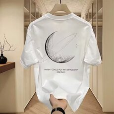 1506/QX9690/P33纯棉短袖t恤男士夏季潮印花百搭半袖上衣服，男装T恤，星座1506