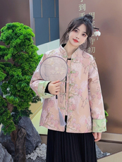 水衣源2607A款新中式提花刺绣短款轻薄羽绒服女，女装羽绒服，水衣源