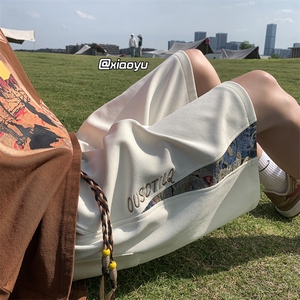 XZ616 夏季新款风刺绣拼接百搭五分裤 TY874 P35控48图片