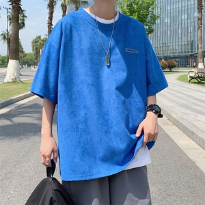 2023夏季新款韩版宽松百搭上衣纯色T恤衫潮流圆领衣服 T1024-P30图片