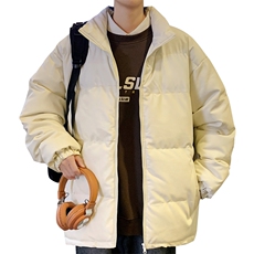 新款PU皮棉衣男士外套宽松冬装加厚港风学生帅气面包服M6689-P100，男装棉衣，星座815-2