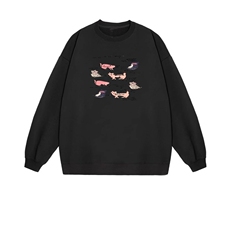 2025年秋季套头通勤时尚百搭通勤简约休闲，女装卫衣/绒衫，花可