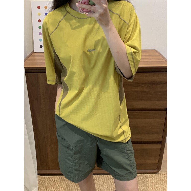 【档口现货】DT15-特批33粉色拼接速干短袖男夏季薄款户外短袖潮,男装T恤,星座603-2