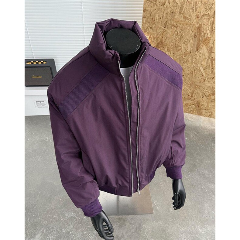 高品质春装新款老钱风美式高街解构立领棒球服飞行夹克潮休闲外套,男装夹克,电商A486
