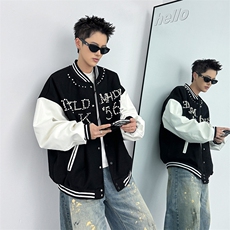 现货春秋美式复古夹克男棒球服外套潮牌JK0656-P73，男装夹克，星座308B-2