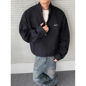 现货得物二开 立领教练夹克男秋cleanfit美式休闲外套JK1257-P85图片